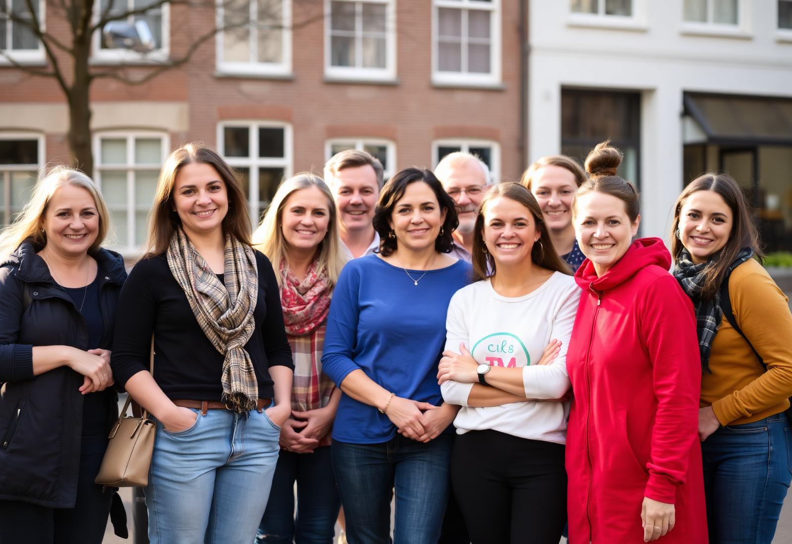 Het team en de vrijwilligers van BlokBlending